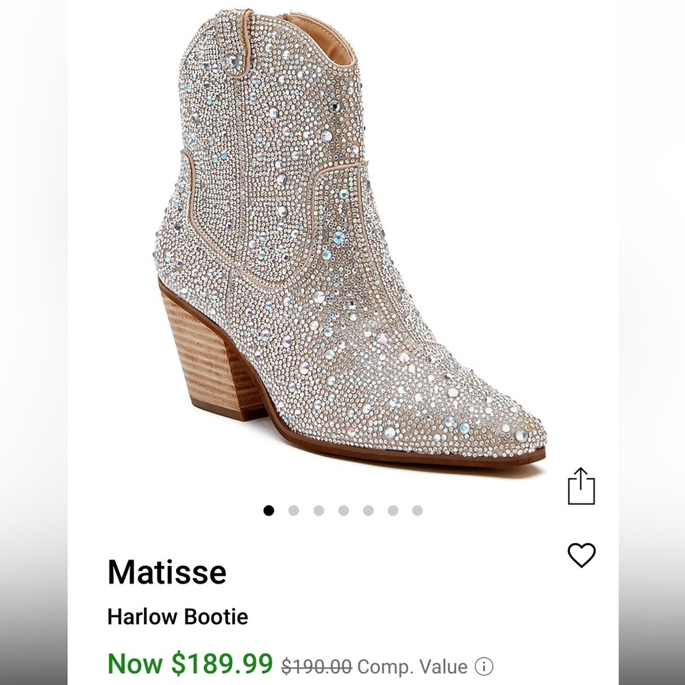Matisse Rhinestone Harlow Bootie - Brand New - Picture 3 of 9